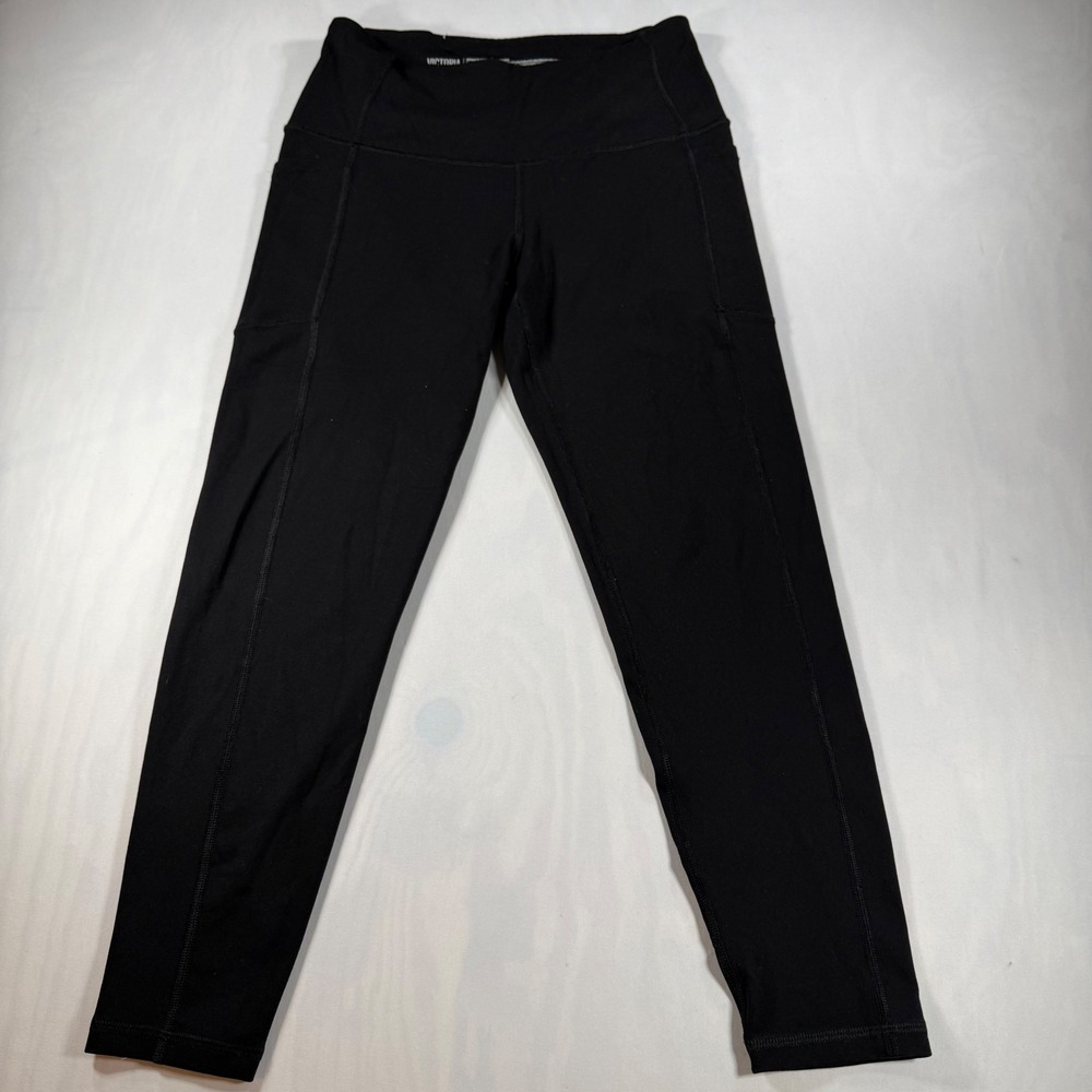 Victoria Sport Leggings Women M Black Knockout High Rise Side Pockets Activewear